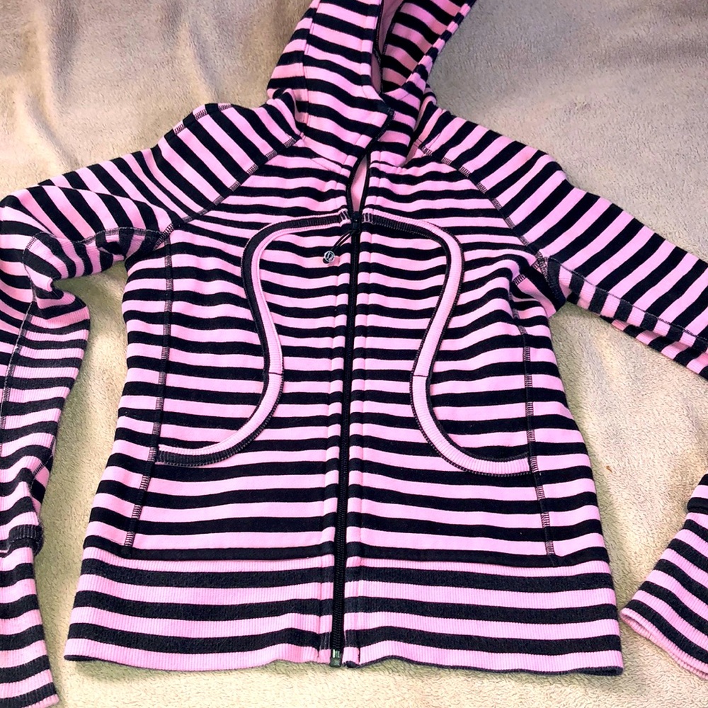 Lululemon Girls jacket pink cotton heavy hoodie